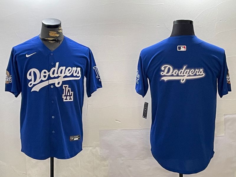 Men Los Angeles Dodgers Blank Blue Game 2024 Nike MLB Jersey style 12165